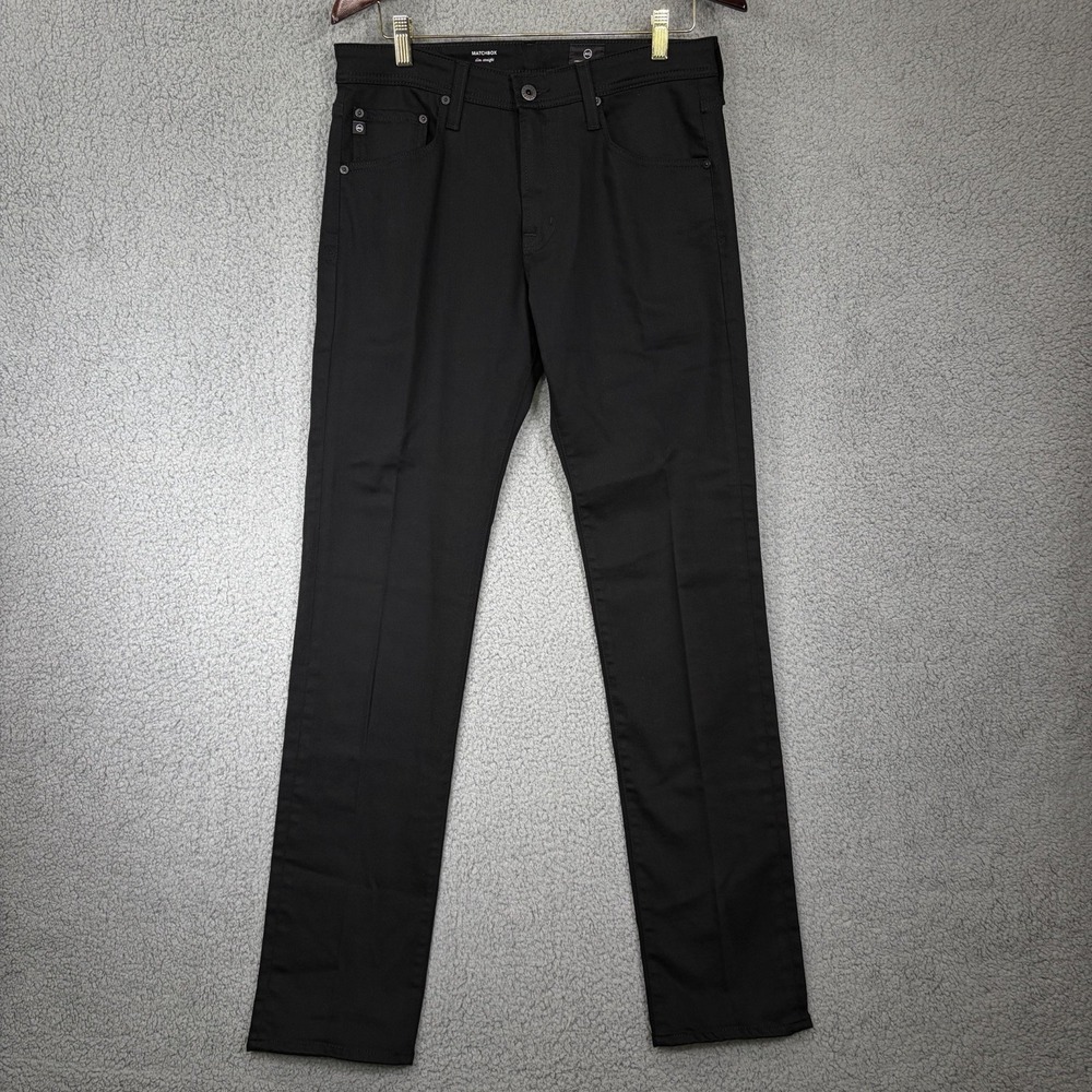 AG  Adriano Jeans The Matchbox Slim Straight Mens Black Jeans Size 31x34 Denim